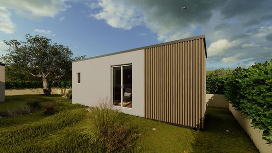 Cube de 15,7 m² – chambre ou bureau + cuisine + salle d’eau – Extension ou espace indépendant - produit présenté par BATI-FABLAB 