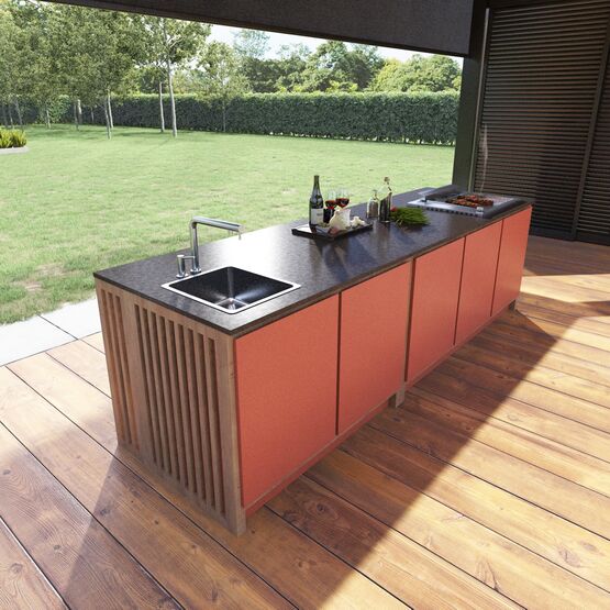  Cuisine extérieure personnalisable à module double ou triple | Kanel - Pergolas