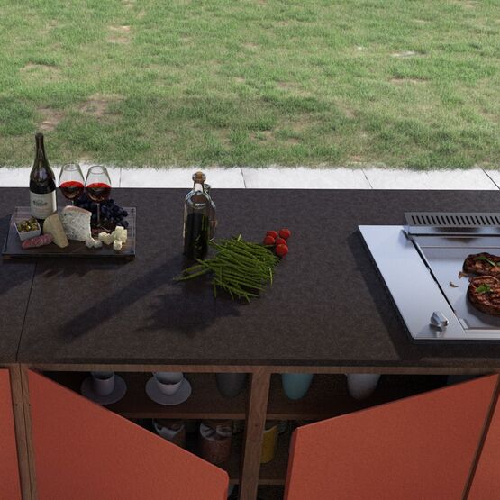 Cuisine extérieure personnalisable à module double ou triple | Kanel - produit présenté par KOSTUM  MAISON CADIOU