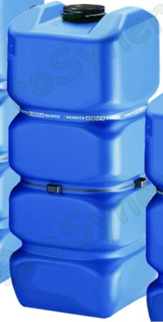 Cuve aérienne polyéthylène stockage d'eau potable Aquablock modulaire 600 à 1000 litres | SITE011600 - Cuve ou réservoir en matériau de synthèse pour eaux pluviales
