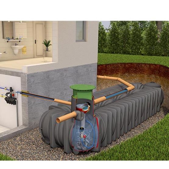 Cuves à enterrer extra-plates Platine XL-XXL de 10 000 à 65 000 litres - GRAF | Platine XL-XXL - Cuve ou réservoir en matériau de synthèse pour eaux pluviales