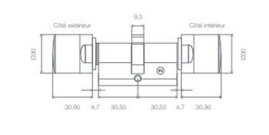 Cylindre numérique de profil européen à double bouton - Cylindre européen