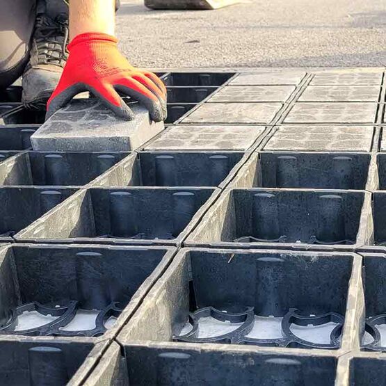  Dalle carrossable pour parking en pavés - NIDAPLAST