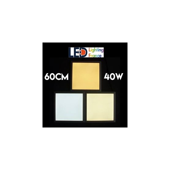  Dalle d&#039;éclairage carrée variable - 60 x60 cm - 40 W - 3800 lm - LED LIGHTING FRANCE