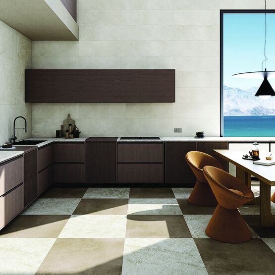  Dalle de céramique effet marbre ou béton multi formats pour sol et mur | Tandem - Carrelage en grès (cérame, porcelainé, émaillé, etc.)