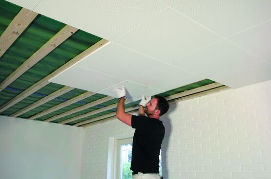  Dalle de plâtre acoustique microperforée prête à visser | DANOloft - KNAUF