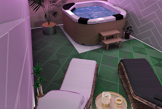  Dalle de sol pour piscine | Damier Pro48  - Dalles pour jardin et terrasse