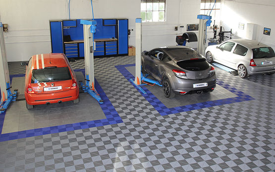  Dalles de sol pour atelier  | POLYDAL Damier Pro 48 - POLYDAL