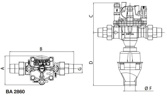 Disconnecteur à zone de pression réduite contrôlable SOCLA | BA 2860 - produit présenté par WATTS INDUSTRIES