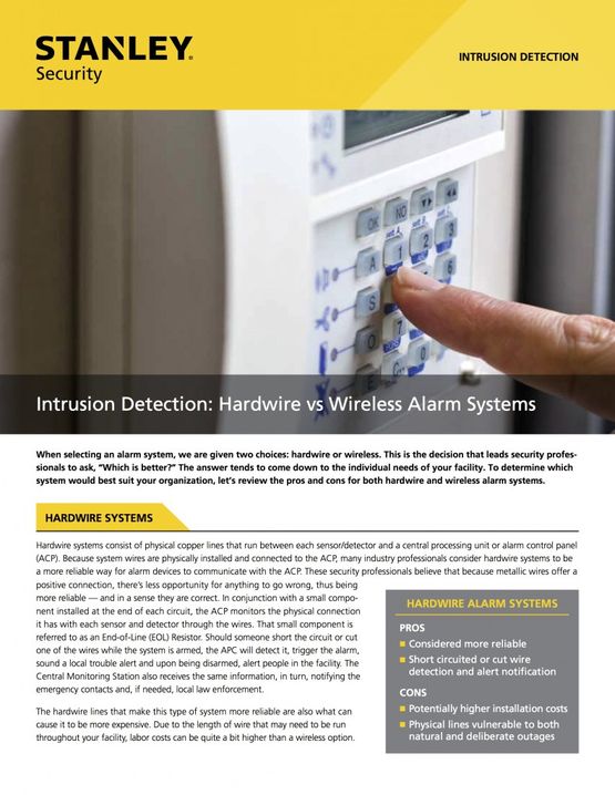  Dispositif de détection intrusion | STANLEY Security France  - Centrale d'alarme anti-intrusion