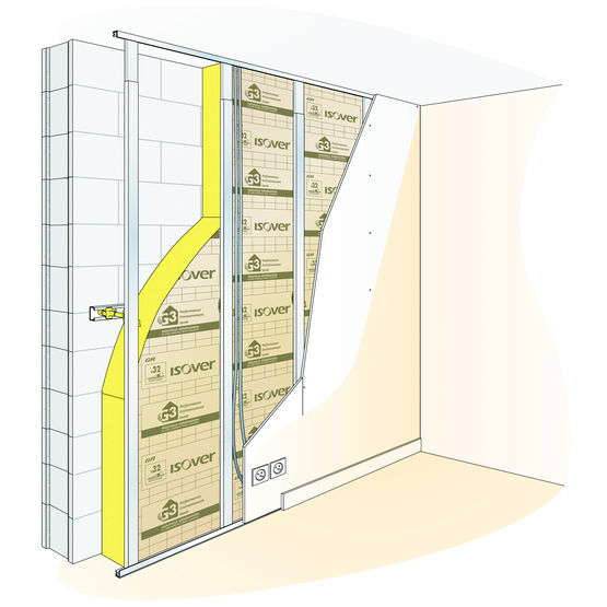 Doublage thermo-acoustique sur ossature métallique | Système Optima Murs