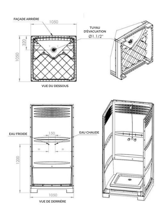  Douche de chantier raccordable | CMT GROUP - CMT GROUP