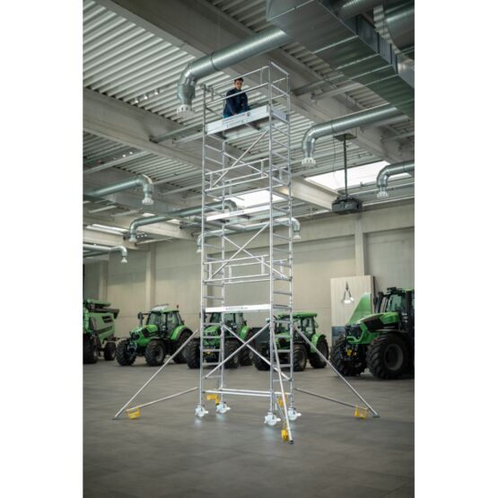  Échafaudage aluminium roulant avec stabilisateurs rabattables et réglables | GENTNER ET FILS - GENTNER ET FILS