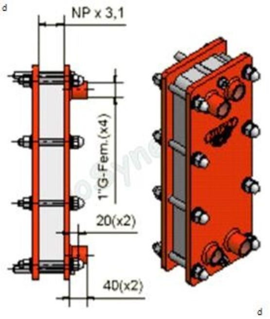  Echangeur Z2 10bars à plaques en Inox démontables et joint EPDM | ZILMET  - Echangeurs de chaleur