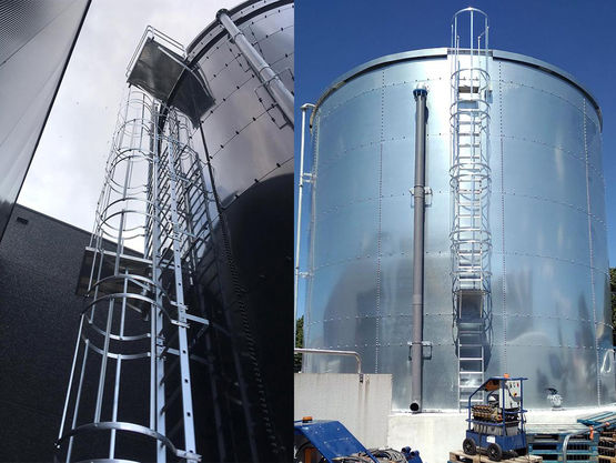  Echelle à crinoline aluminium | ACBI - Echelle à crinoline