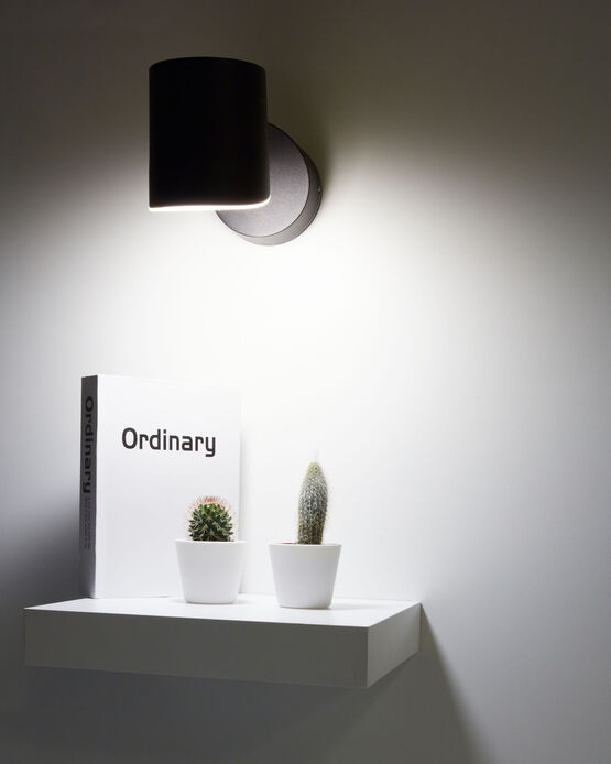  Eclairage résidentiel 12,5 W 3 000 k 600 lm 108 x 108 x 173 mm CLI IP54 | Elypte 169409 - Applique murale