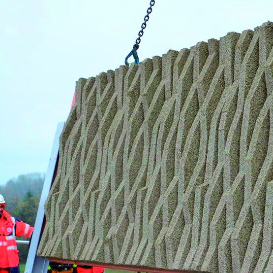  Ecran acoustique 3D en béton de bois pour voirie | Ecran Acoustique 3D - CAPREMIB