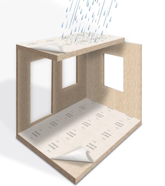  Ecran de protection frein-vapeurautocollant pour bois de construction, | Solid Protect BS - BWK