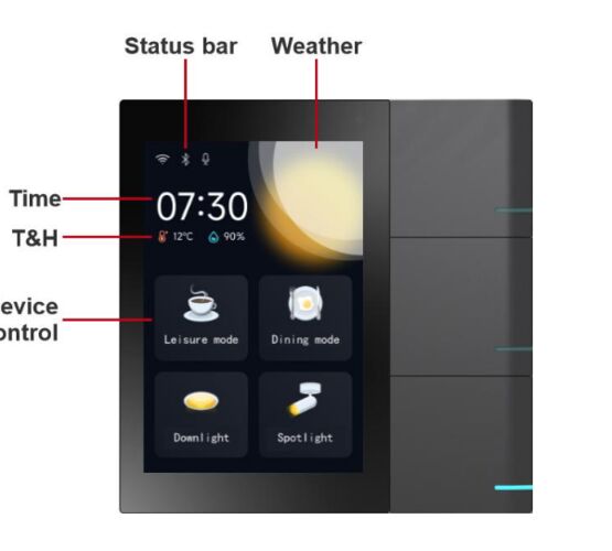 Ecran intelligent IOT multifonctionnel | KNX Smart Touch S3 - produit présenté par HDL AUTOMATION S.R.O.
