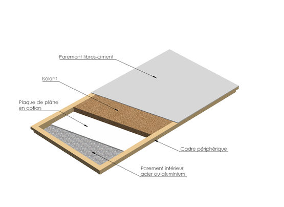 Élément de façade en composite minéral - ECOSTA FIBRES CIMENT - produit présenté par GROUPE ISOSTA