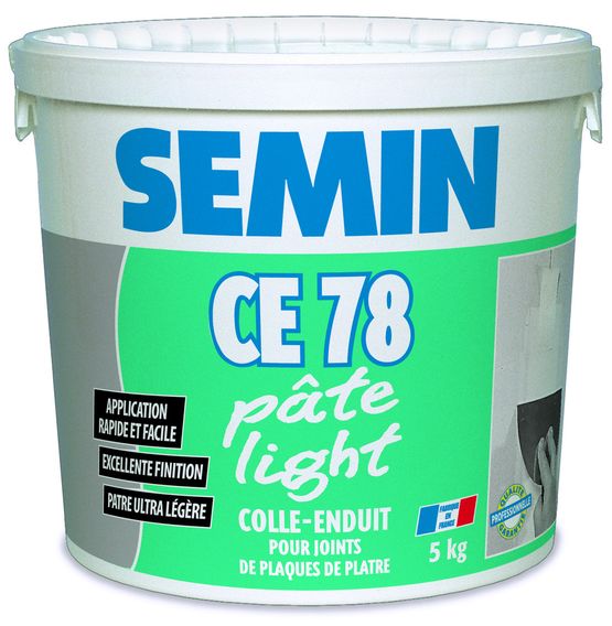 Enduit allégé pour joints de plaques de plâtre CE 78 PATE LIGHT_SEMIN_1