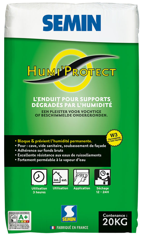 Enduit ciment pour le traitement des maçonneries humides Intérieur-Extérieur | HUMI&#039;PROTECT_SEMIN_1