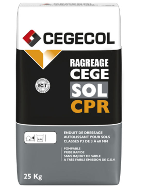 Enduit de dressage autolissant de 3 à 40 mm d&#039;épaisseur | CEGESOL CPR