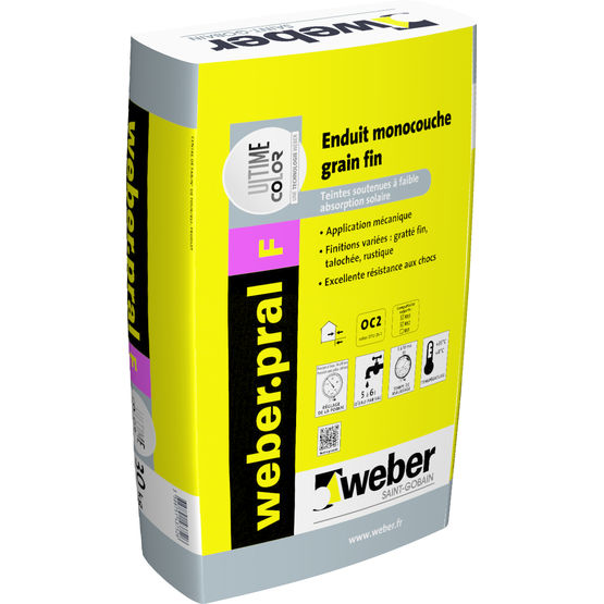 Enduit de façade coloré à faible absorption solaire | Weber.Pral F Ultime Color