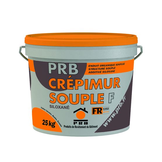  Enduit de façade imperméabilisant et respirant à grain fin | PRB Crépimur Souple F Siloxané - Enduits monocouches d'imperméabilisation