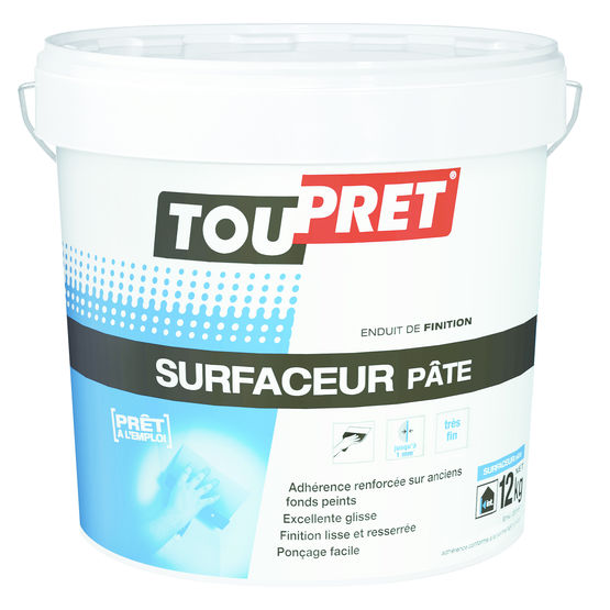  Enduit de finition adhérant pour supports neufs ou anciens | Toupret Surfaceur Pâte - TOUPRET