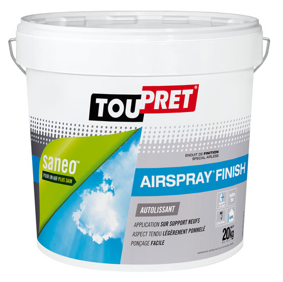 Enduit de finition spécial airless autolissant et assainissant | Toupret Aispray Finish