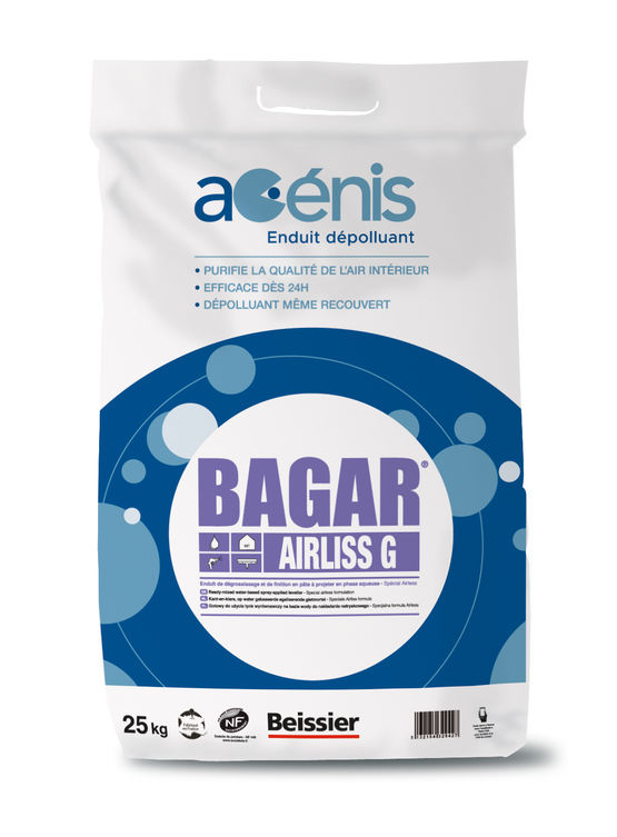  Enduit dépolluant pour le lissage et l&#039;égalisation des fonds | AIRLISS G Acénis - BEISSIER