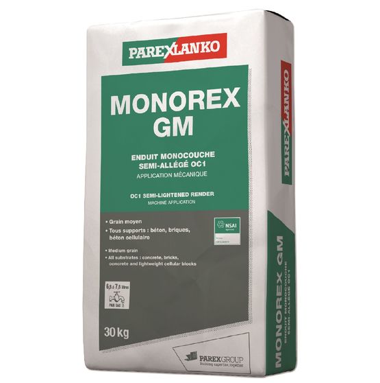 Enduit monocouche semi-allégé pour l’imperméabilisation des parois | MONOREX GM