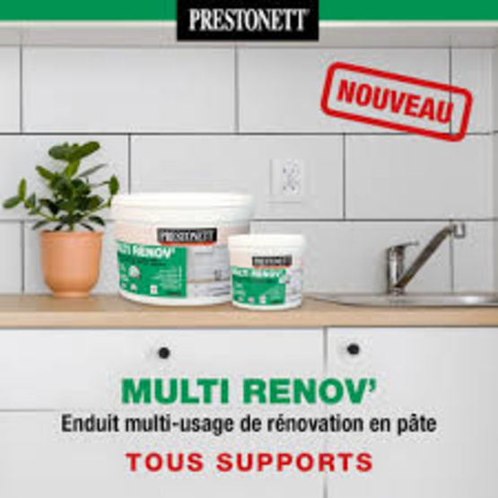 Enduit pâte multi-usage pour rénovation intérieure et extérieure | Prestonett Multi Renov&#039; - produit présenté par BEISSIER