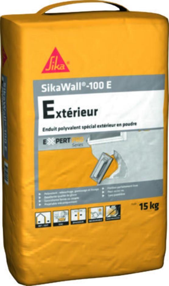  Enduit polyvalent pour façade extérieure, mur ou plafond | Sikawall 100 E - Enduits hydrauliques traditionnels et accessoires