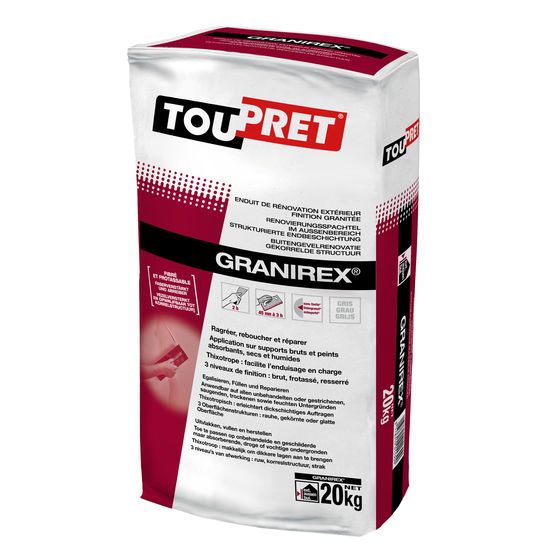 Enduit polyvalent pour rénovation et ragréage de façade | Toupret Granirex