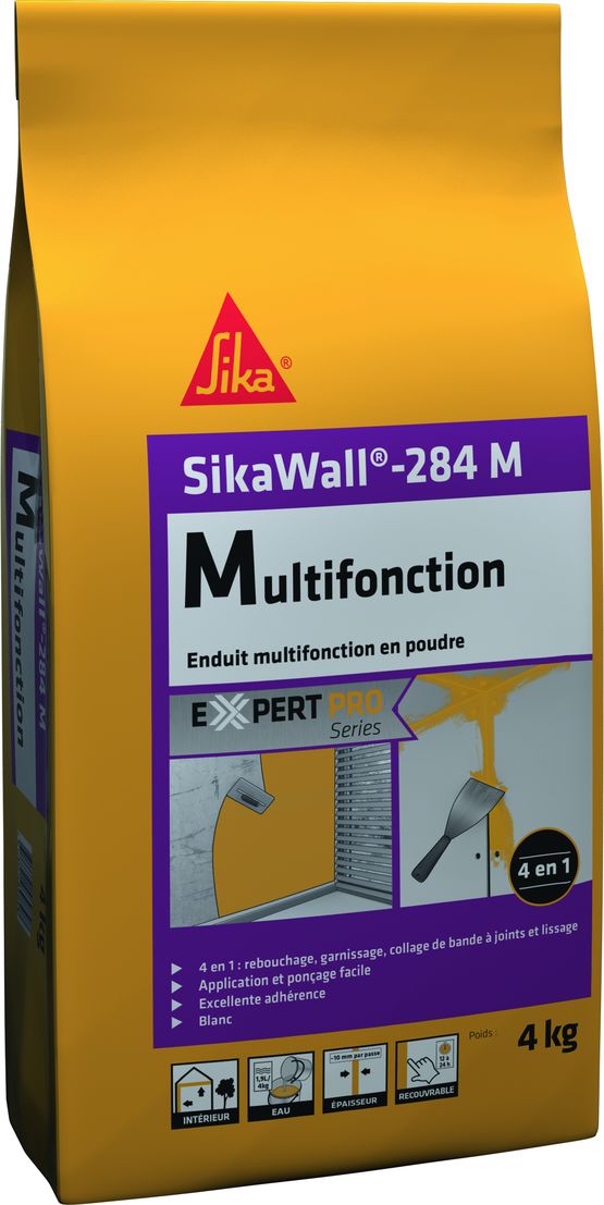  Enduits multifonctions pour mur et plafond | Sikawall 284 M, 384 MP et 380 LH - Enduits et produits pour préparation des fonds