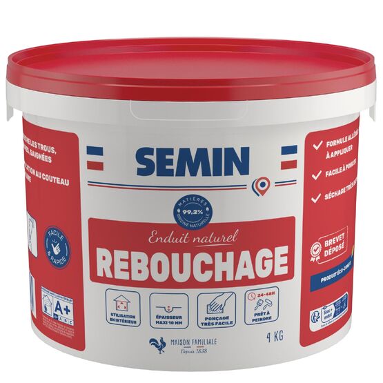 Enduits naturels de lissage, rebouchage ou multifonctions | SEMIN 