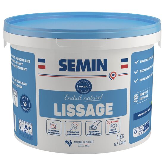  Enduits naturels de lissage, rebouchage ou multifonctions | SEMIN  - Enduits et produits pour préparation des fonds