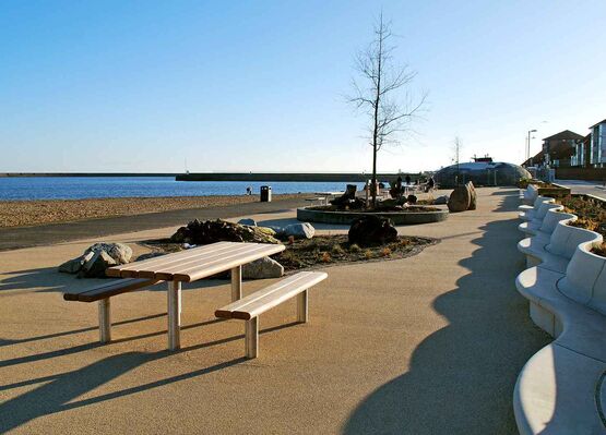  Ensemble de pique-nique acier-bois SCROLL | TABSCROLL  - Table de pique nique