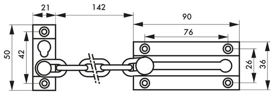  Entrebaîlleur de porte à chaine - BEAURAIN DISTRIBUTION