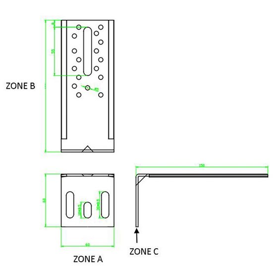Equerre de façade en acier galvanisé à chaud premier choix | CLR  - produit présenté par IXIA FIXATION