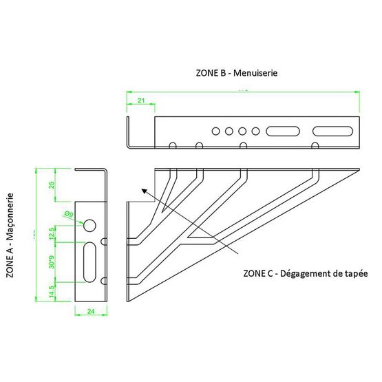  Equerres à gousset standard ou sur mesure en acier galvanisé à chaud | PAG - Accessoires et consommables de chantier