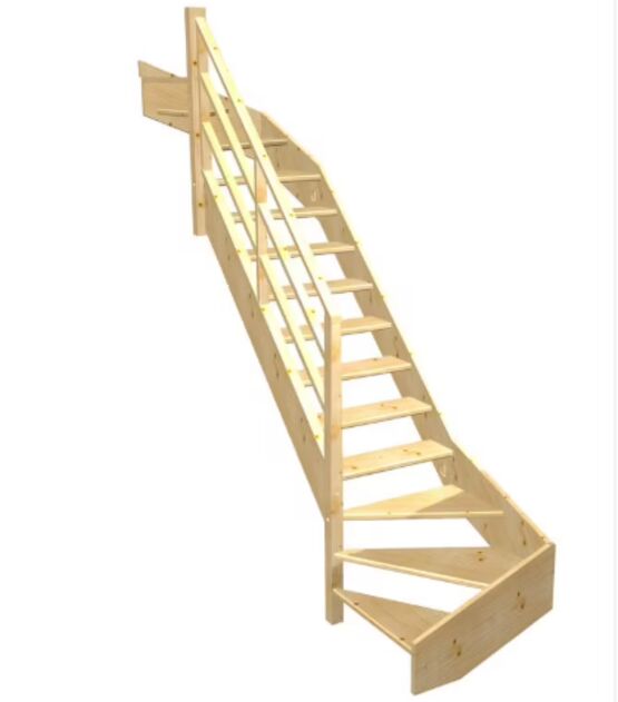 Escalier Aria double quart tournant haut &amp; bas rampe Eden | LAPEYRE SERVICES