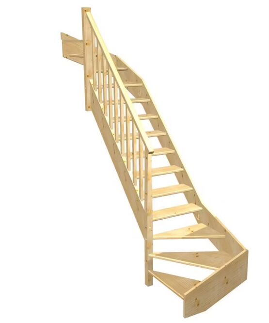 Escalier Aria double quart tournant haut &amp; bas rampe Idéal | LAPEYRE SERVICES