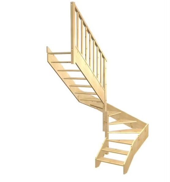 Escalier Aria double quart tournant intermédiaire rampe Idéal | LAPEYRE SERVICES