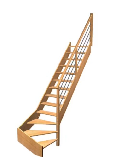 Escalier Aria quart tournant bas rampe Régate tubes acier | LAPEYRE SERVICES