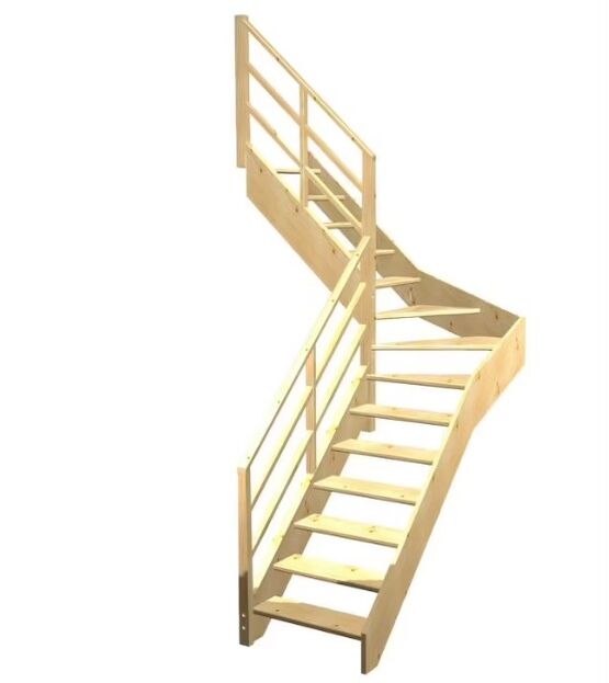 Escalier Aria quart tournant intermédiaire rampe Eden | LAPEYRE SERVICES