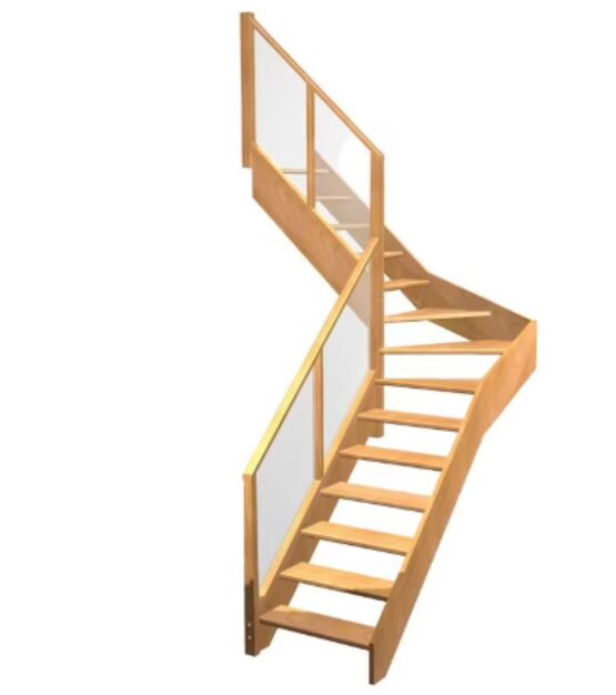 Escalier Aria quart tournant intermédiaire rampe Emerence | LAPEYRE SERVICES