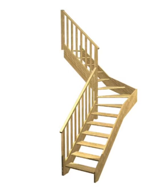 Escalier Aria quart tournant intermédiaire rampe Idéal | LAPEYRE SERVICES